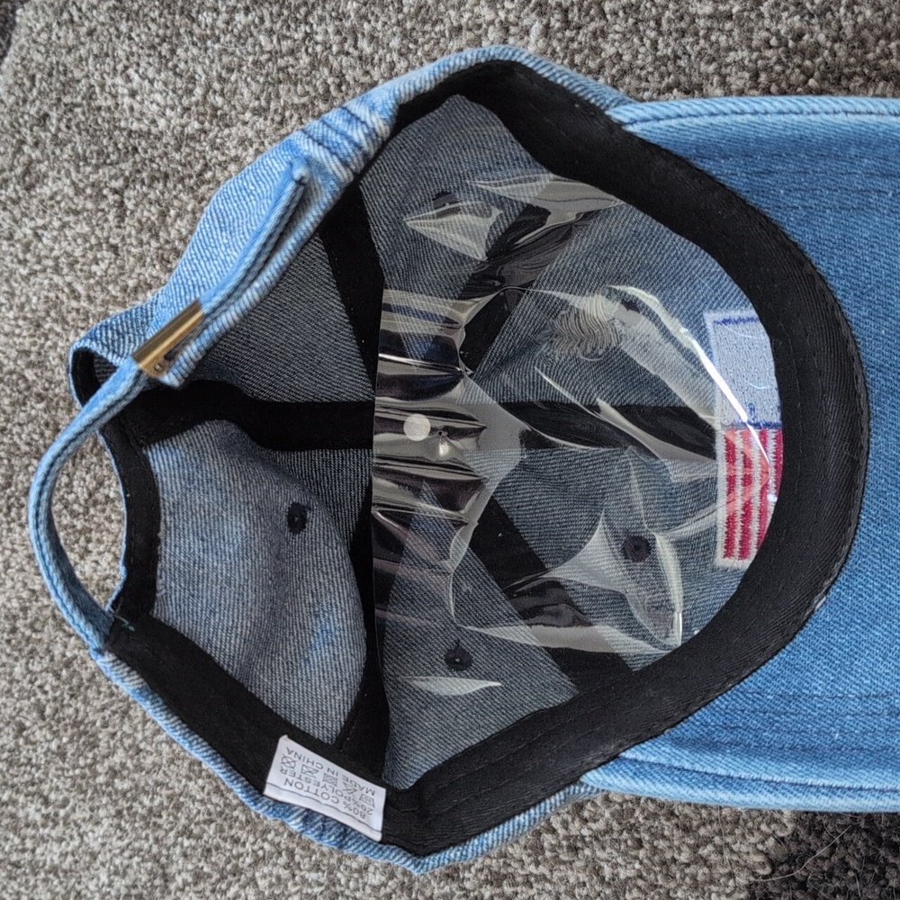 NEW USA Denim Hat With Rips - Picture 6 of 7